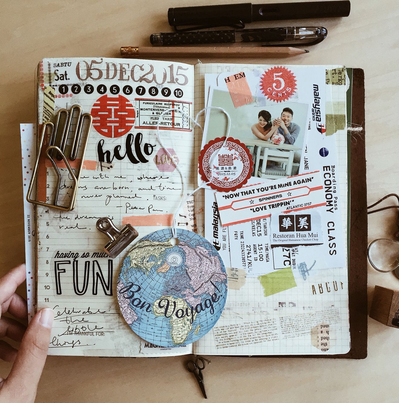 scrapbook journal with photos