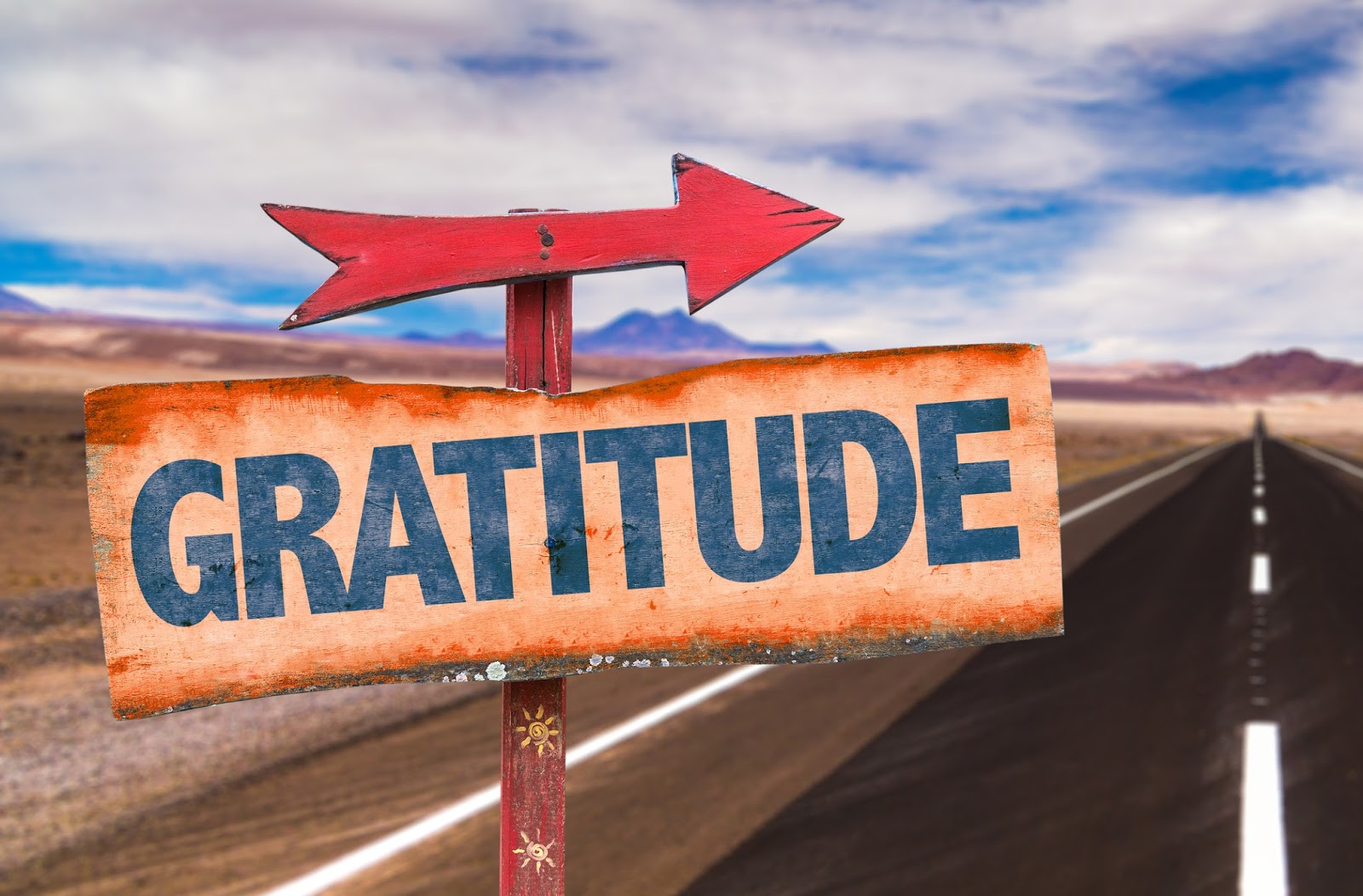 Gratitude directional sign